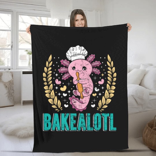 Bake House Bakealotl Baking Lovers Baking Bread Fleece Blankets