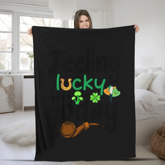 Feeling Lucky today Fleece Blankets