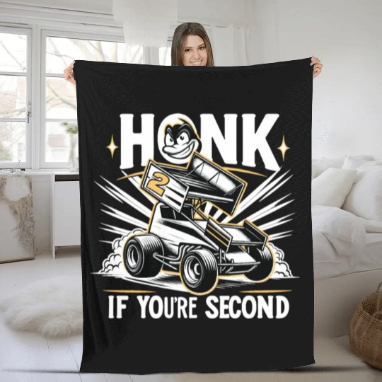 Sprint Car Mom Dirt Track Racing Racing Race Day Fleece Blankets