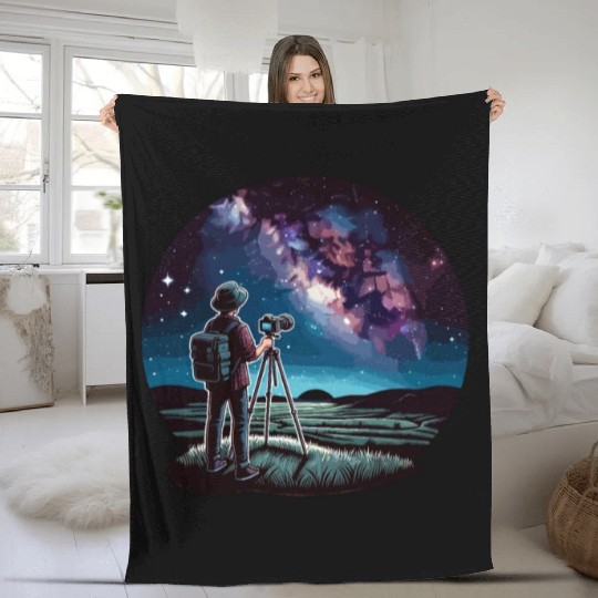 Astrophotography Astronomy Space Camera Star Watch Fleece Blankets