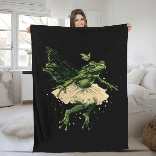 Ballet Frog Fairy Tale Amphibian Fantasy Animal Fleece Blankets