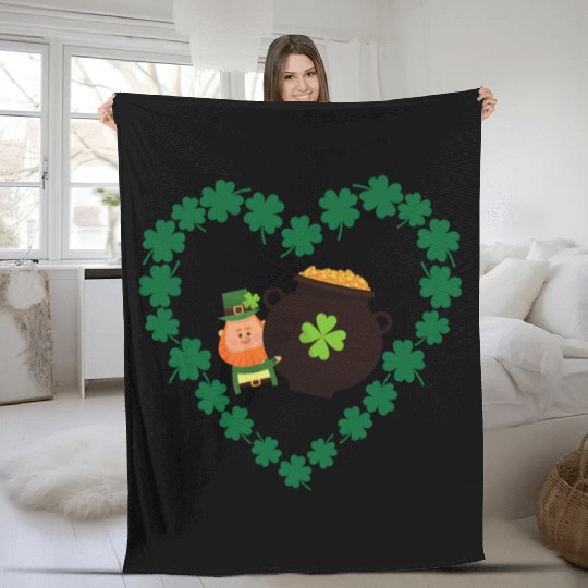 Saint Patrick's Day,Shamrock, Fleece Blankets