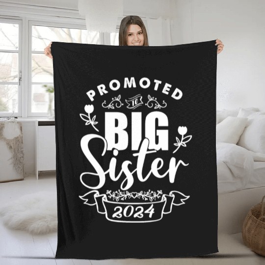 I will be a big sister at birth in 2024 Fleece Blankets