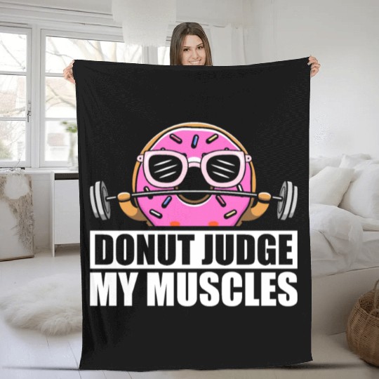 Fitness Donut Donut Gym Fleece Blankets