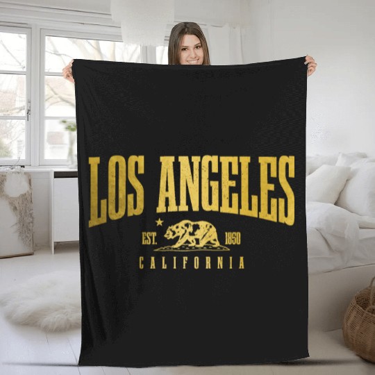 Los Angeles California LA Gift Fleece Blankets