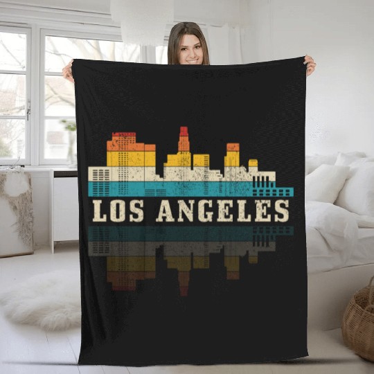 Los Angeles California LA Gift Fleece Blankets