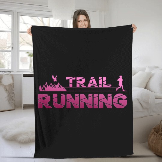 Trail Running Eagle Mountains Forest Shoes Pink. Fleece Blankets