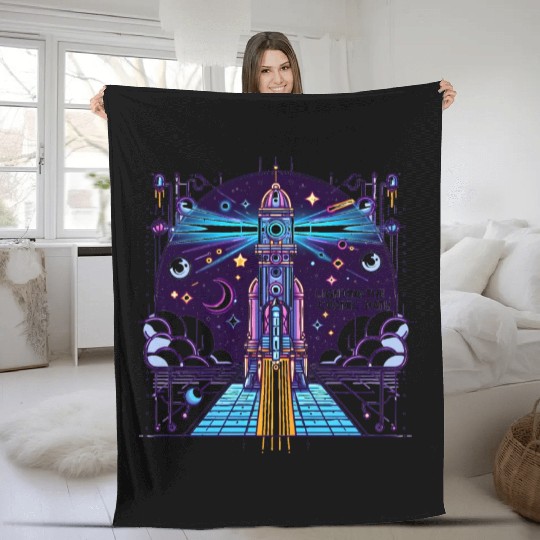 Lighting the Cosmic Path Fleece Blankets