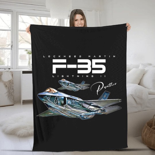 Lockheed Martin F-35 Lightning II Fleece Blankets