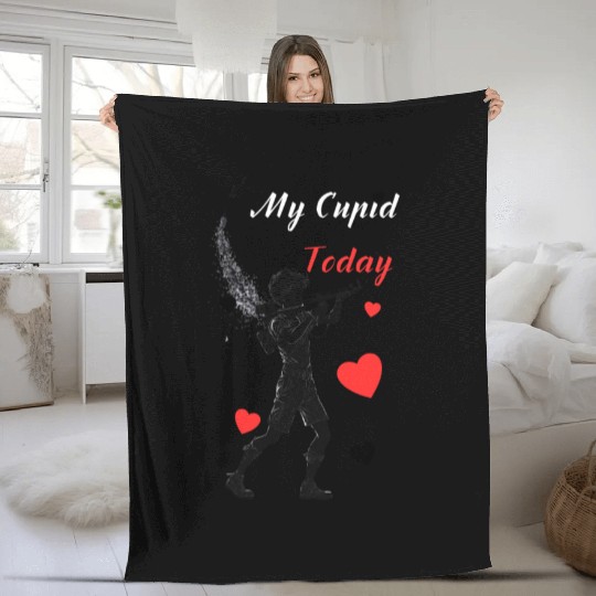 Angel of love, my cupid today. Fleece Blankets