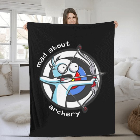 Mad About Archery Fleece Blankets