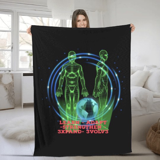 5 Steps to Growth (Evolution) Red Fleece Blankets