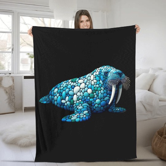 Serene Seas Walrus Fleece Blankets