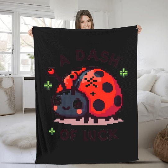 Ladybug: A dash of luck Fleece Blankets