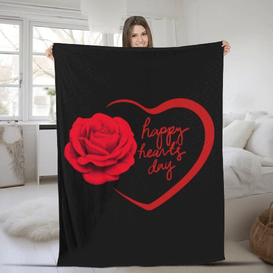 spread love with valentine Fleece Blankets