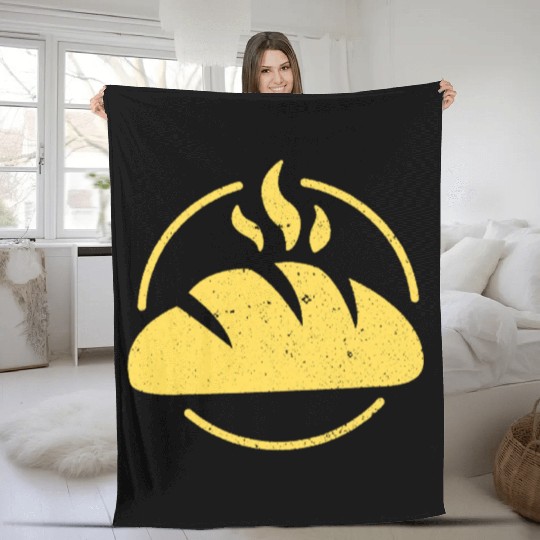 Bread I Love You Dough Much Fleece Blankets