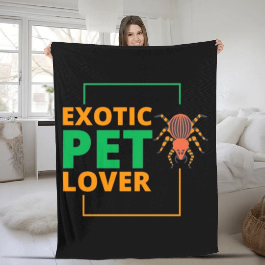 Exotic Pet Lover Spider Fleece Blankets