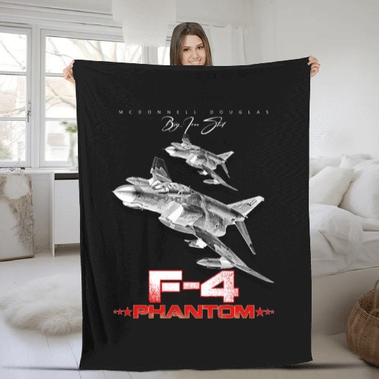 F-4 Phantom Us Air Force Fighter jet Fleece Blankets
