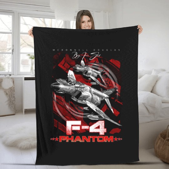 F-4 Phantom Us Air Force Fighter jet Fleece Blankets