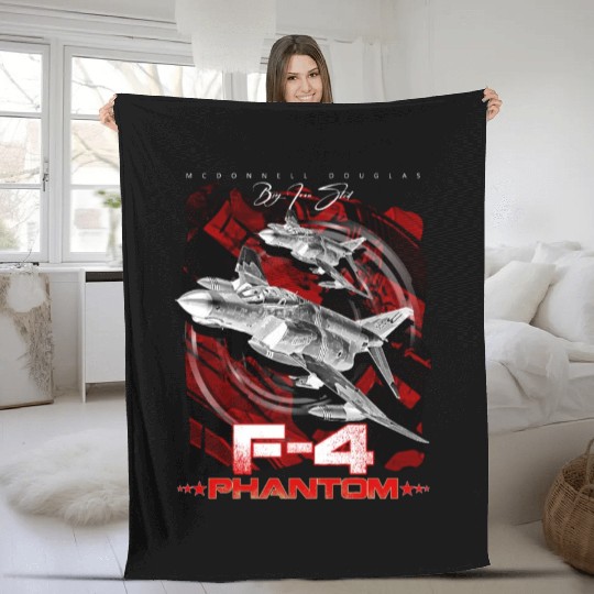 F-4 Phantom Us Air Force Fighter jet Fleece Blankets