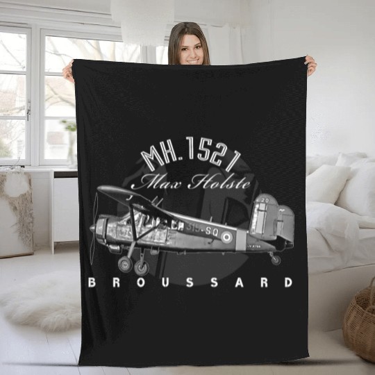 Max Holste MH.1521 Broussard Aircraft Fleece Blankets
