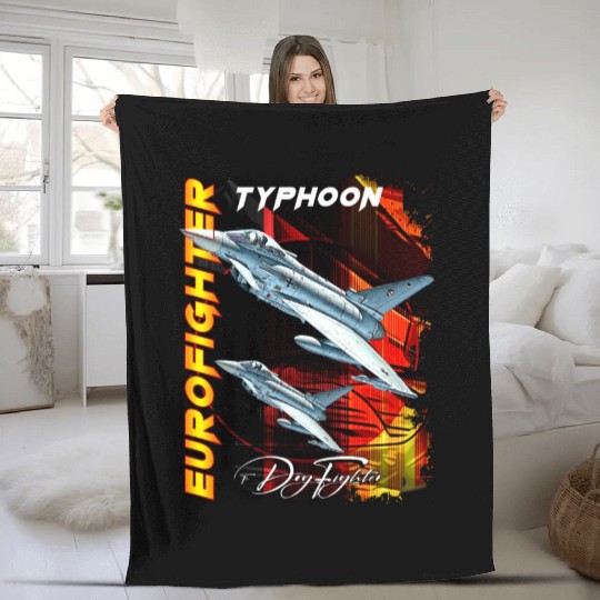 Eurofighter Typhoonn Multirole fighter Jet Fleece Blankets