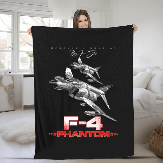 F-4 Phantom Us Air Force Fighter jet Fleece Blankets
