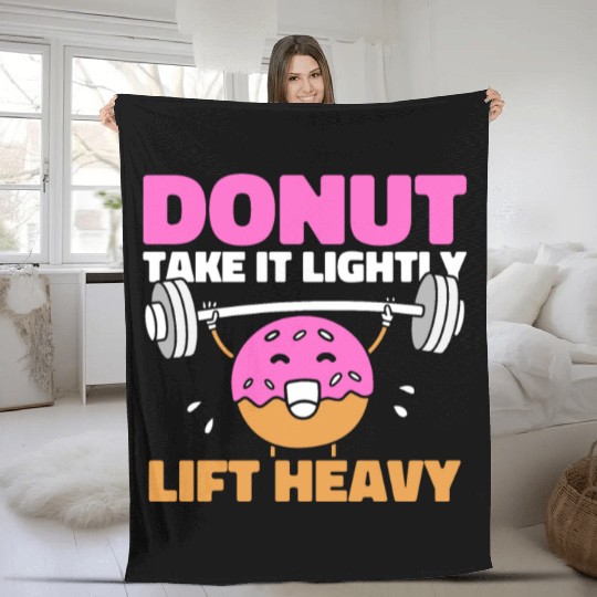 Fitness Donut Donut Gym Fleece Blankets