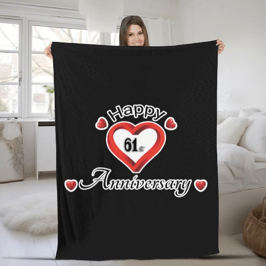 anniversary 61st Fleece Blankets