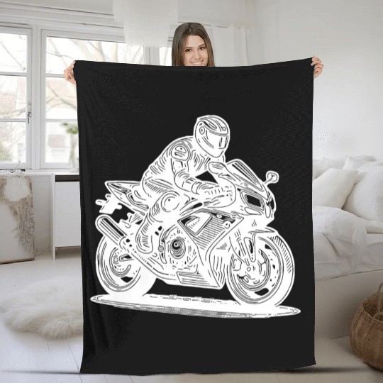 Motorcycle Fast Road Machines Lovers Fleece Blankets