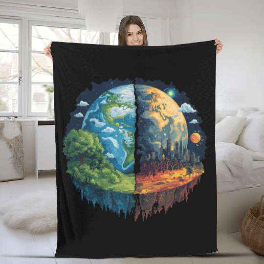 Lets not the planet Fleece Blankets