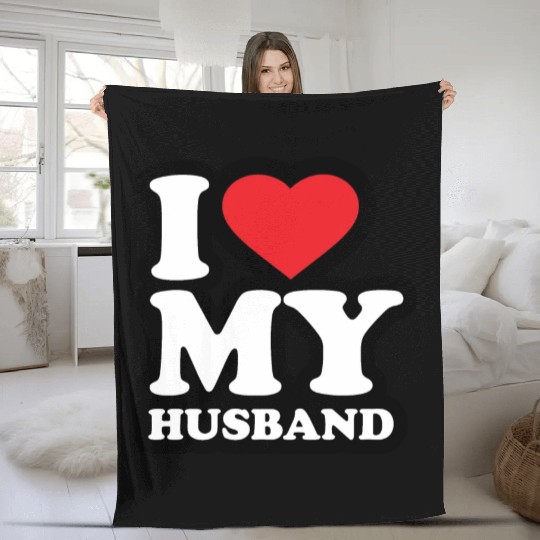 I love my husband Fleece Blankets