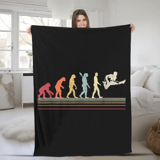 Funny Guitar Fleece Blankets Retro Vintage Evolution