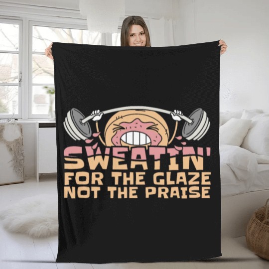 Fitness Donut Donut Gym Fleece Blankets