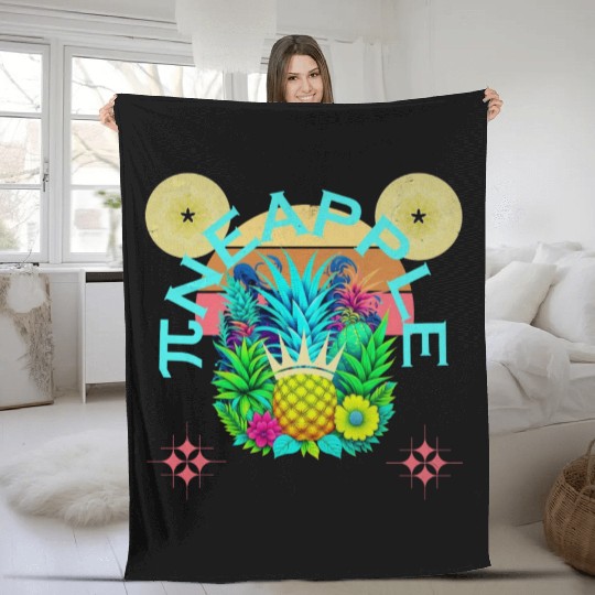 Pineapple Fleece Blankets
