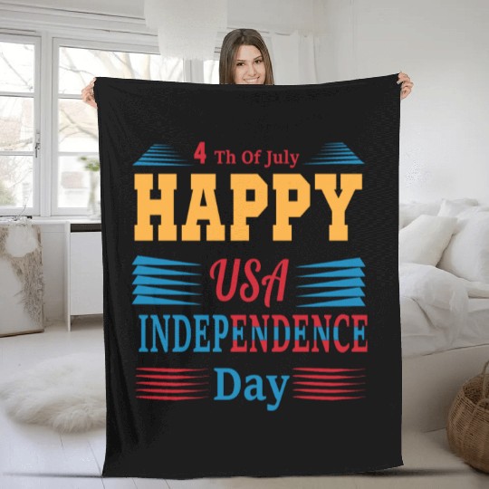 4 Th July American independence Day Fleece Blankets