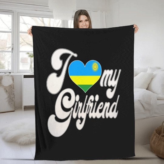 RwandaI Love My Rwandan Girlfriend Fleece Blankets