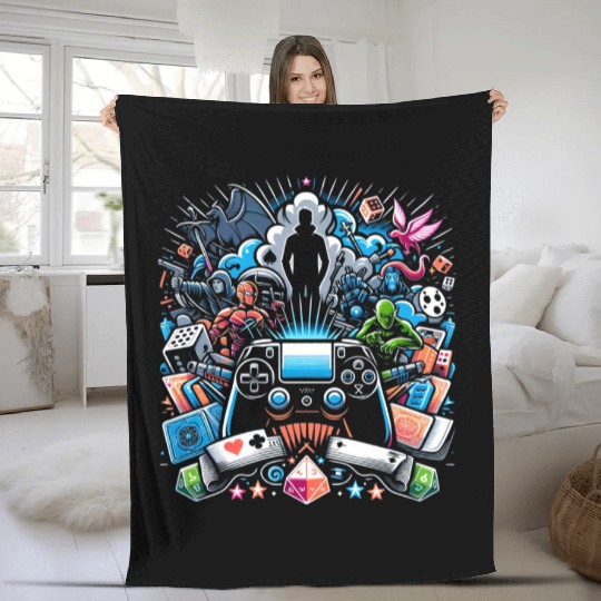 Gamer's Galaxy Fleece Blankets