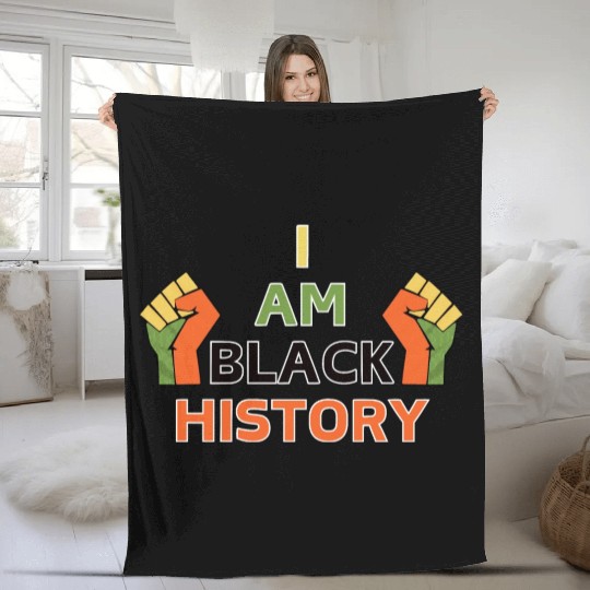 I am black history Fleece Blankets