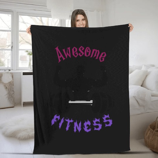 Awesome fitness Fleece Blankets