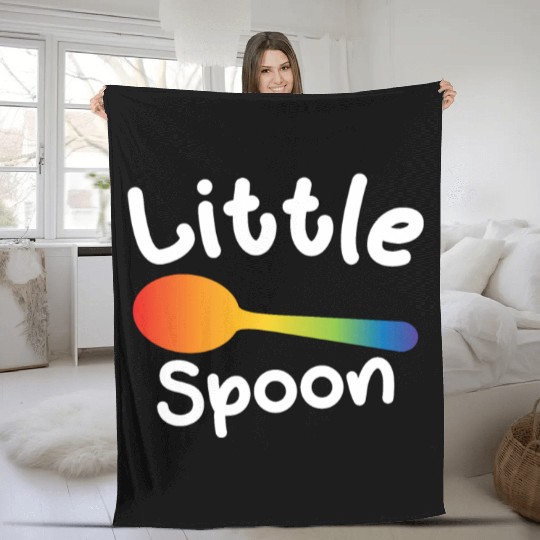 Little Spoon LGBT Pride Gay Lesbian Couple Love Fleece Blankets
