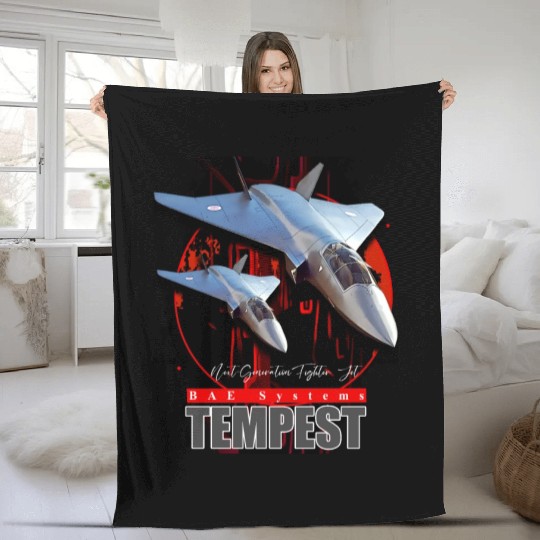 BAE Systems Tempest Next-Generation Fighter Jet Fleece Blankets
