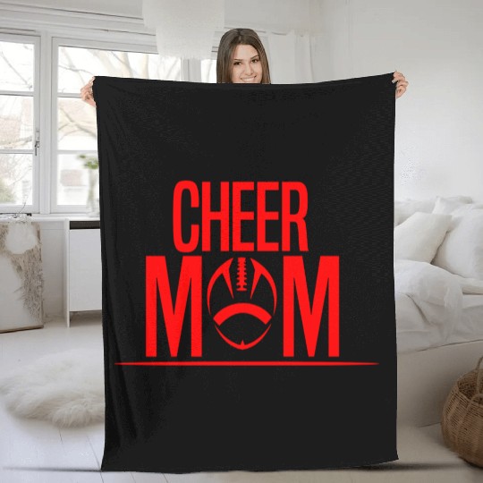 Cheer Mom Ball Football Mom Passion Is Gift Cool Fleece Blankets