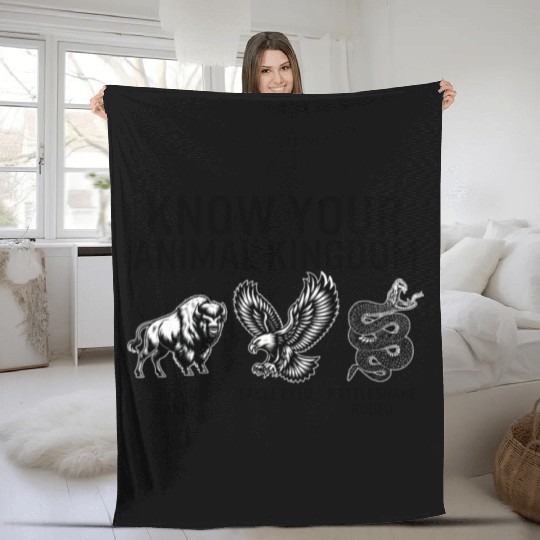 Animal Fleece Blankets, Know Your Animal Kingdom Bison