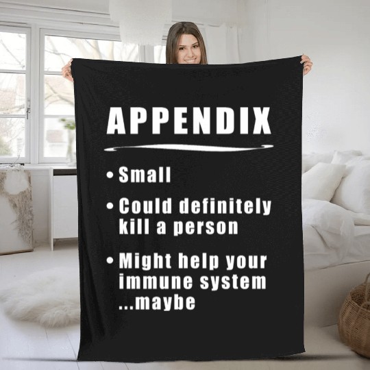 Appendicitis Appendix Definition bold Fleece Blankets
