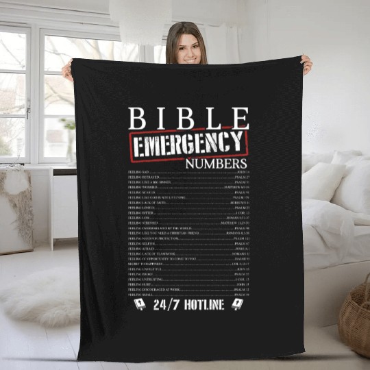 Bible Emergency Numbers Fleece Blankets