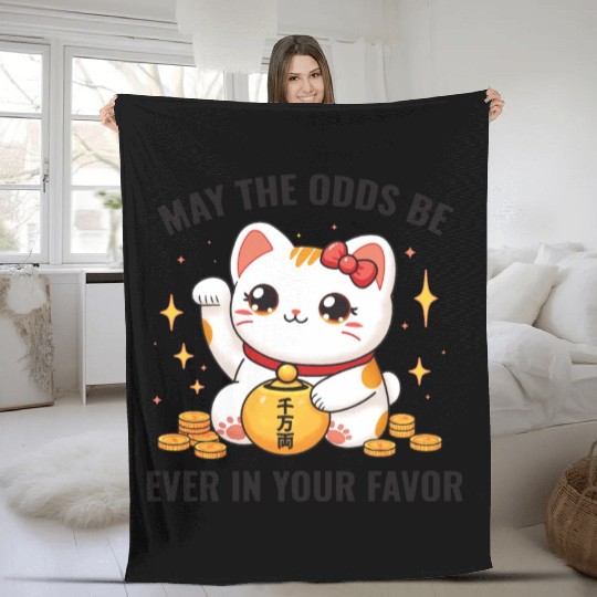 maneki neko Fleece Blankets
