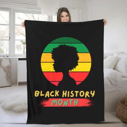 Black history month Fleece Blankets