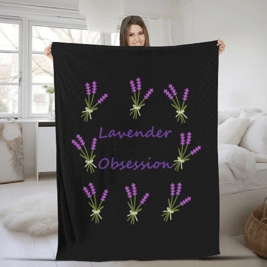 Aromatherapy Lavender Obsession Fleece Blankets