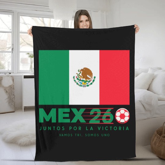 Mexico World Cup 2026 Fleece Blankets Soccer